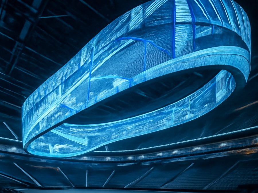 400-footă instalație transformă Climate Pledge Arena într-un interfațaj ecologic