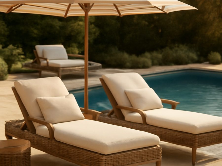 Cele mai bune sezlonguri pentru piscina: wicker, teak și alte materiale