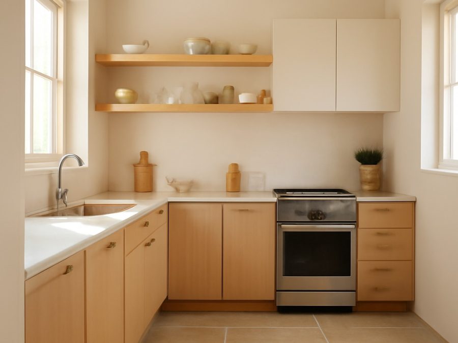 Renovare de bucatarie de 13,3 metri pătrați pentru 6 persoane