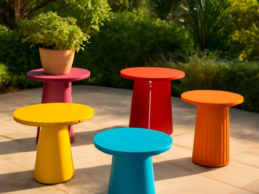 Mese laterale de exterior Anthropologie, vedeta sezonului pentru patio de lux