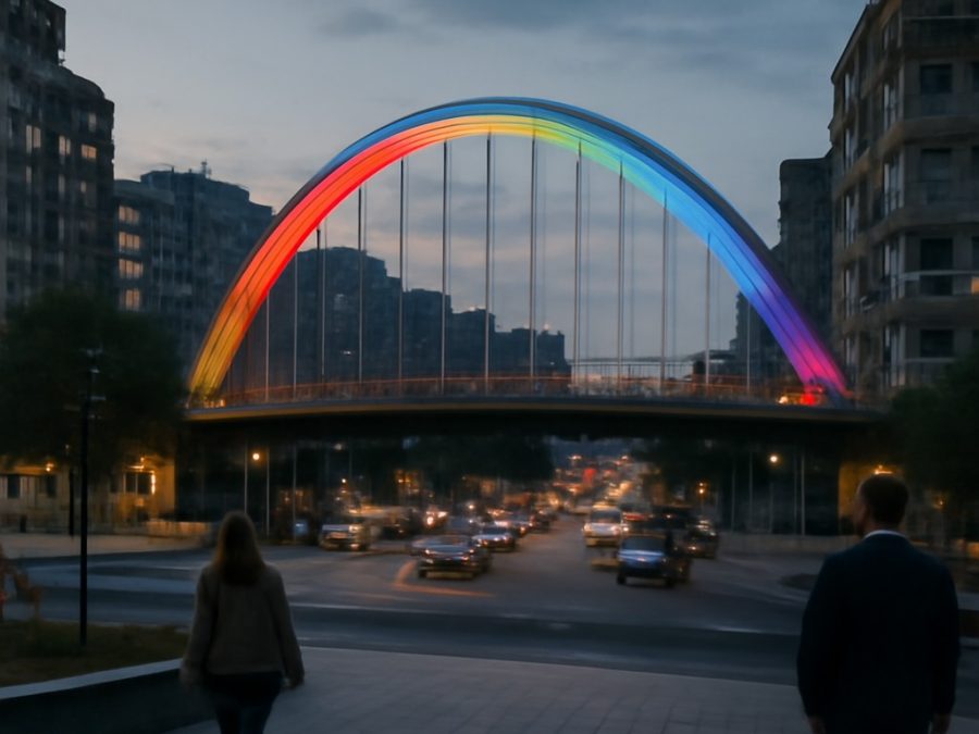 Podul Sundial va fi iluminat în culorile Pride între 17 și 20 iunie