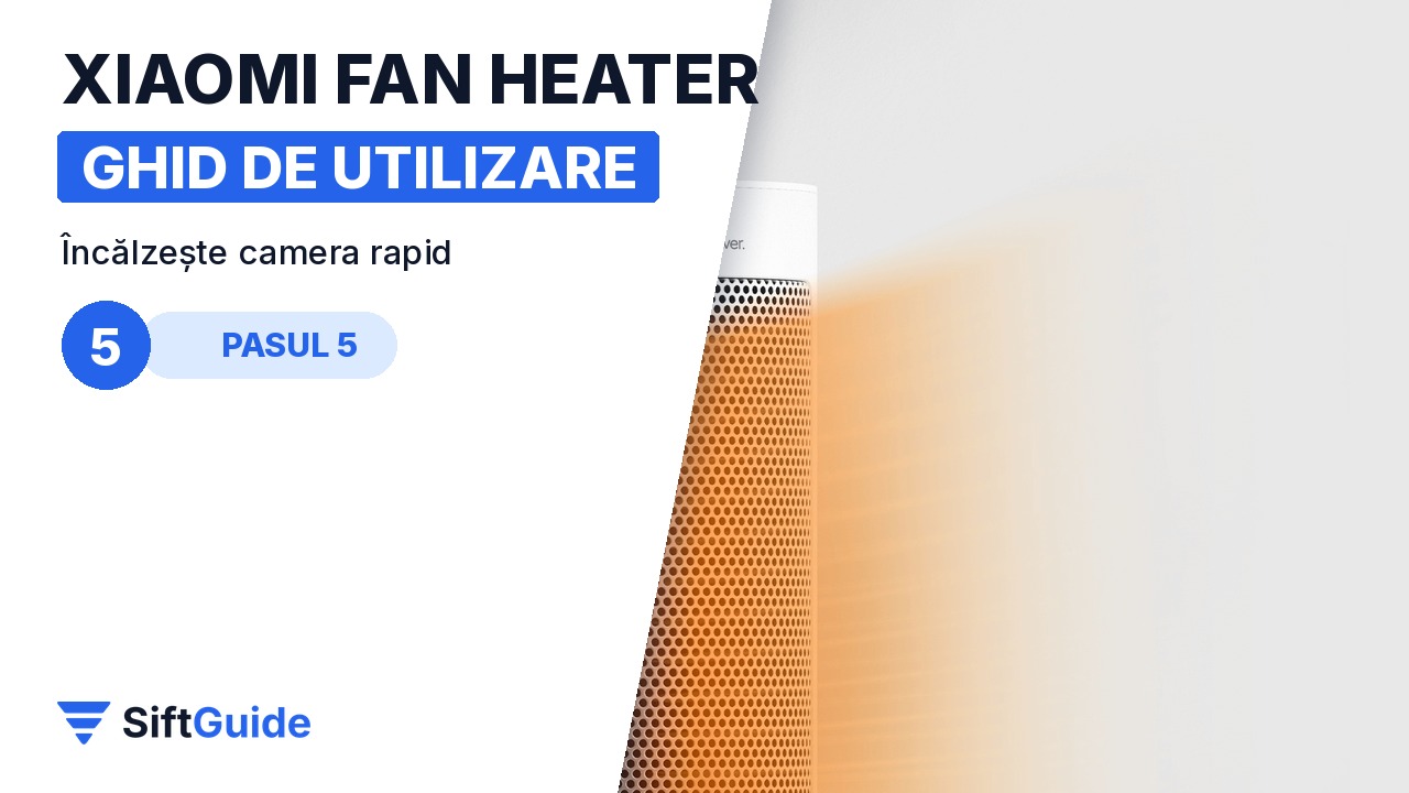 Aerul cald ieșind prin grila aerotermei Xiaomi Fan Heater