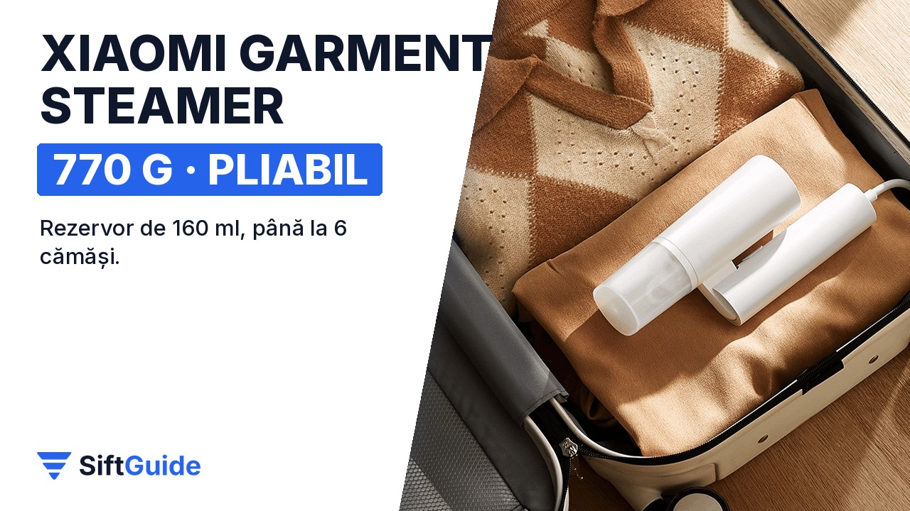 Aparatul cu abur Xiaomi pliat într-un bagaj de călătorie