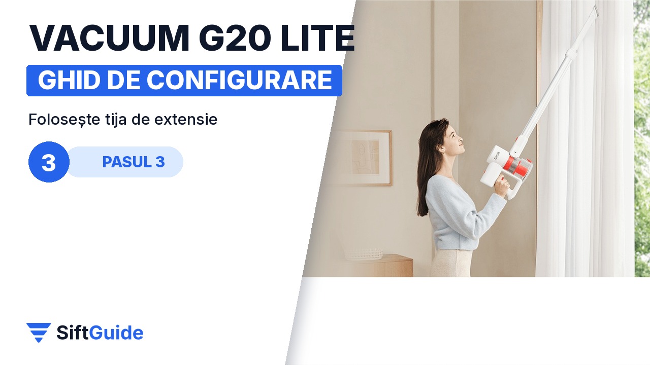 Aspirarea perdelelor cu aspiratorul Xiaomi G20 Lite