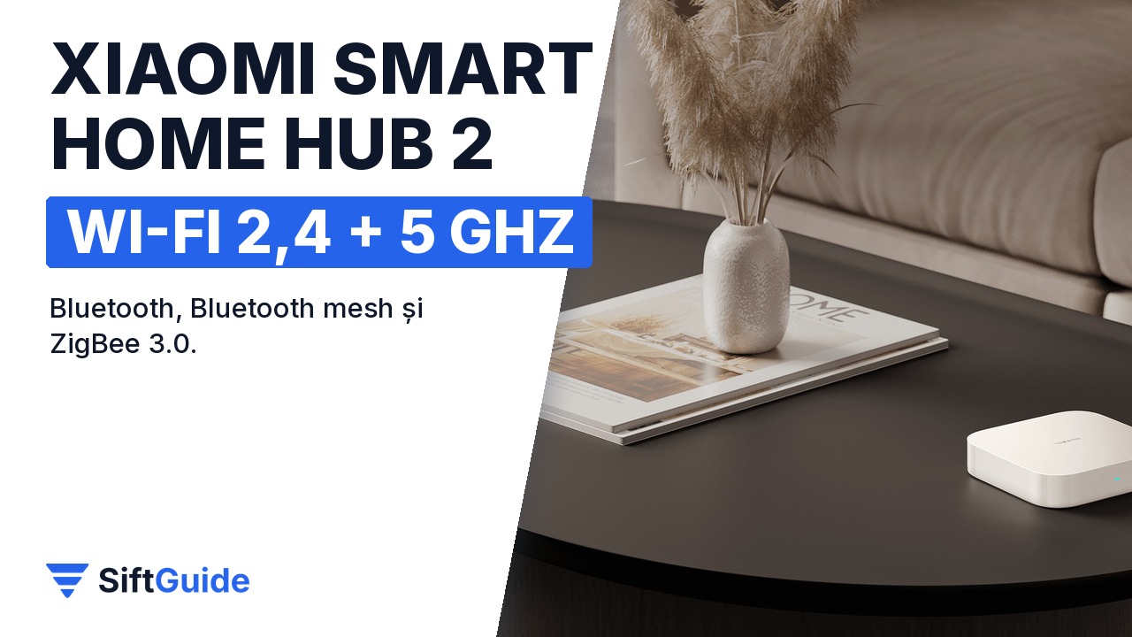 Xiaomi Smart Home Hub 2 pe o măsuță dintr-un living