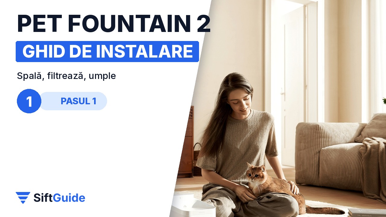 Xiaomi Smart Pet Fountain 2 în interiorul casei