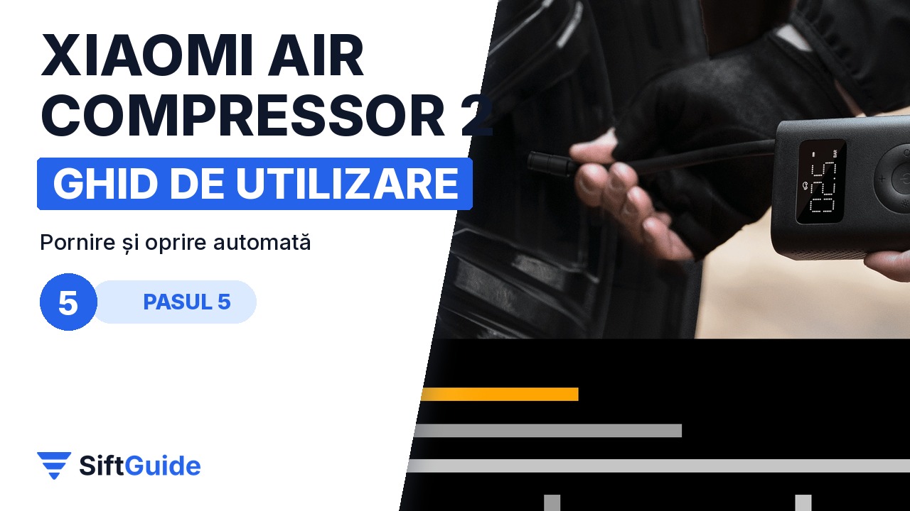 Compresorul Xiaomi 2 folosit seara, cu lumina încorporată