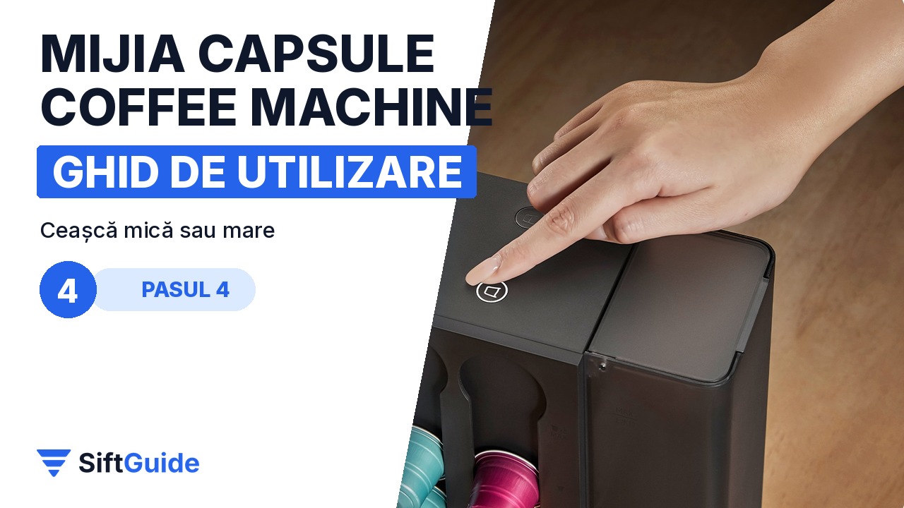 Alegerea cantității de cafea din butoanele espressorului Mijia