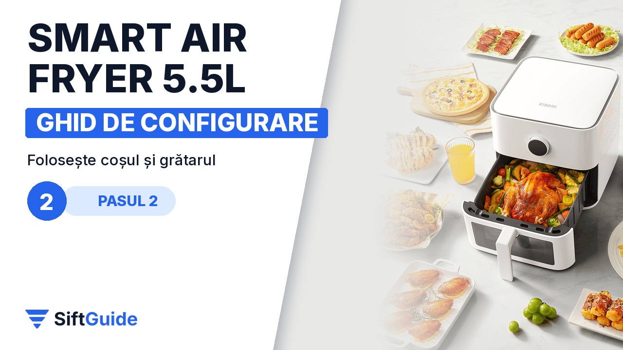 Preparate gătite pe două niveluri în friteuza Xiaomi