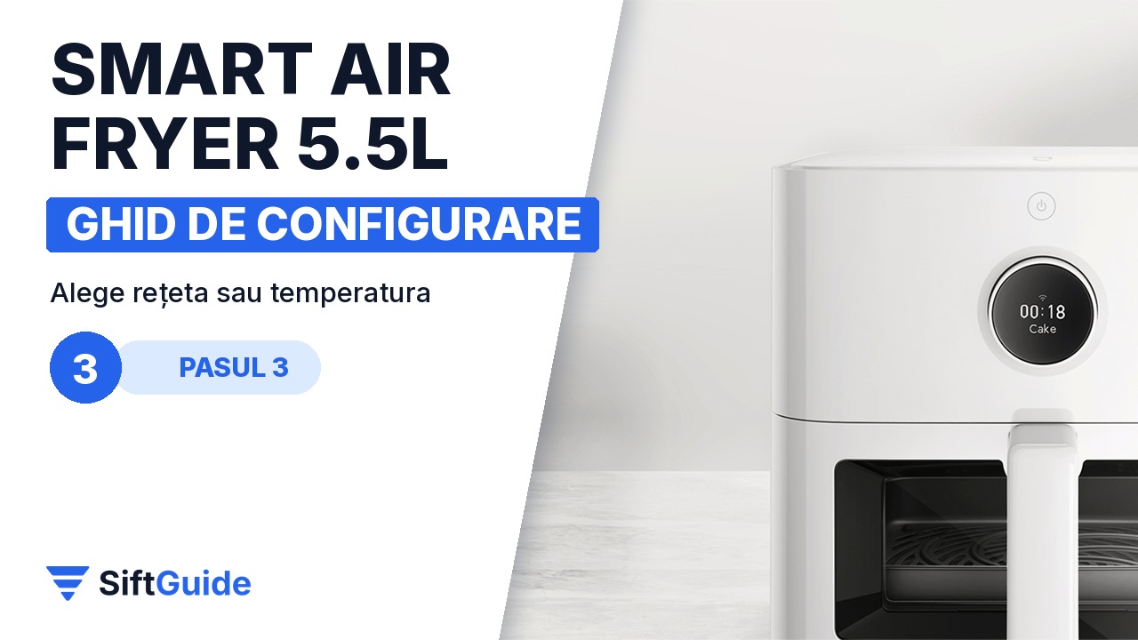 Butonul rotativ minimalist al friteuzei Xiaomi Smart Air Fryer 5.5L