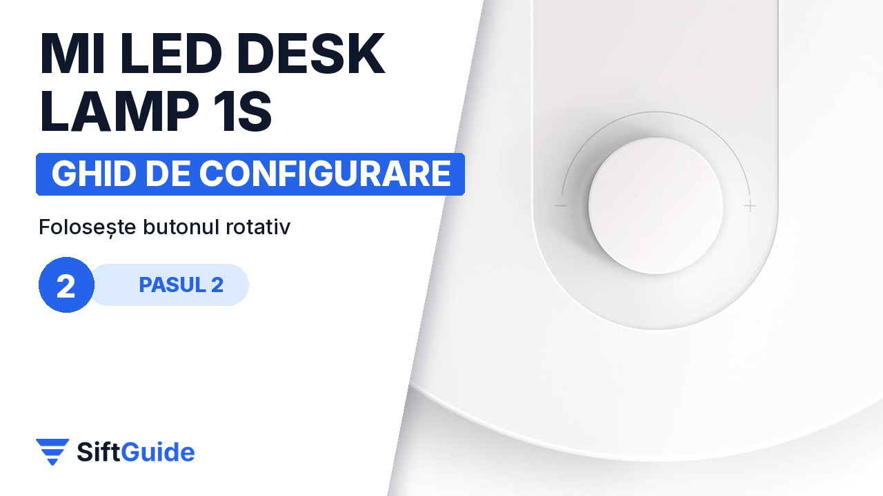 Butonul rotativ minimalist al lămpii Mi LED Desk Lamp 1S