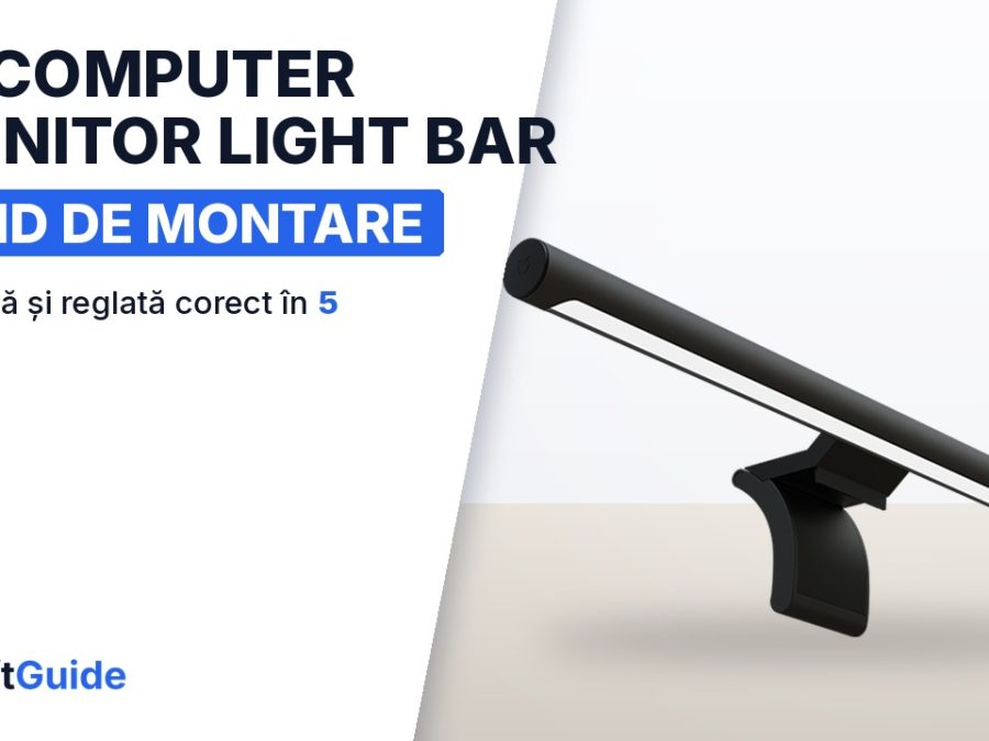 Iluminatul biroului de acasă, minimalist: cum folosești lampa de monitor Mi Computer Monitor Light Bar