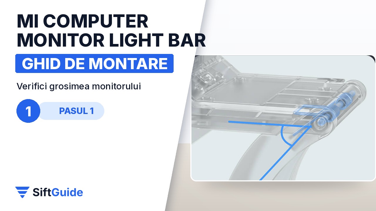Axa reglabilă a clemei lămpii Mi Computer Monitor Light Bar
