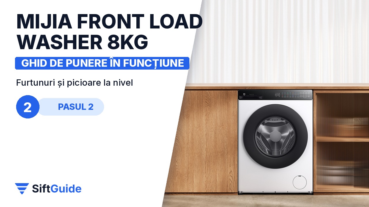 Mașina de spălat Mijia Front Load Washer 8kg integrată în mobilierul de bucătărie