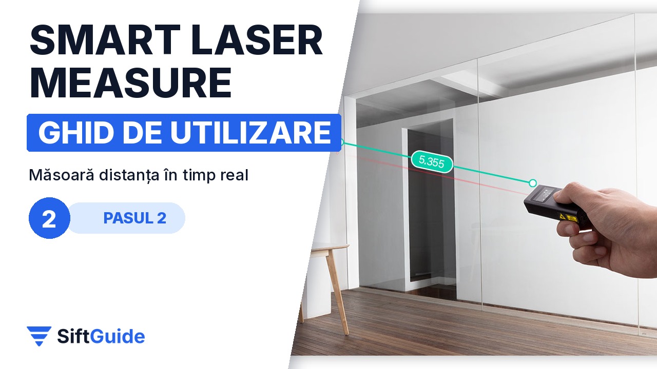 Măsurarea lățimii unei încăperi pentru mobilier cu telemetrul laser