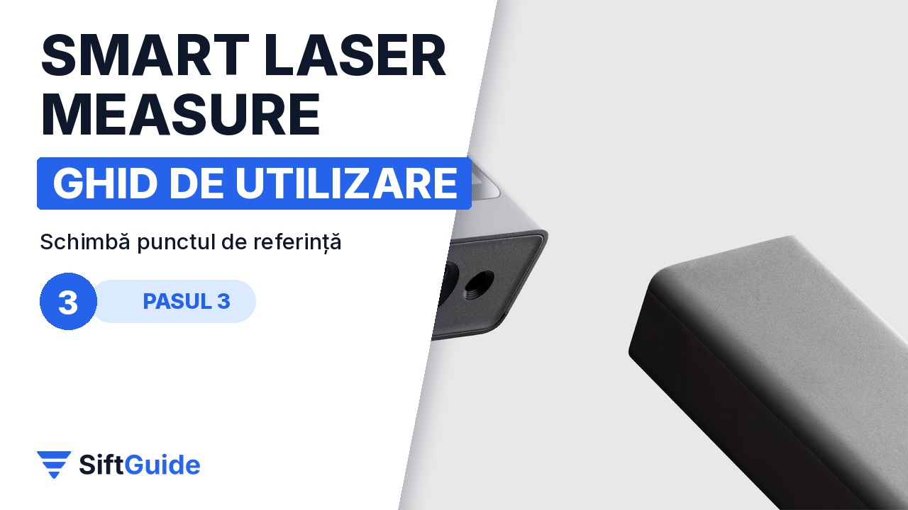 Telemetrul Xiaomi îndreptat spre tavan pentru măsurarea înălțimii