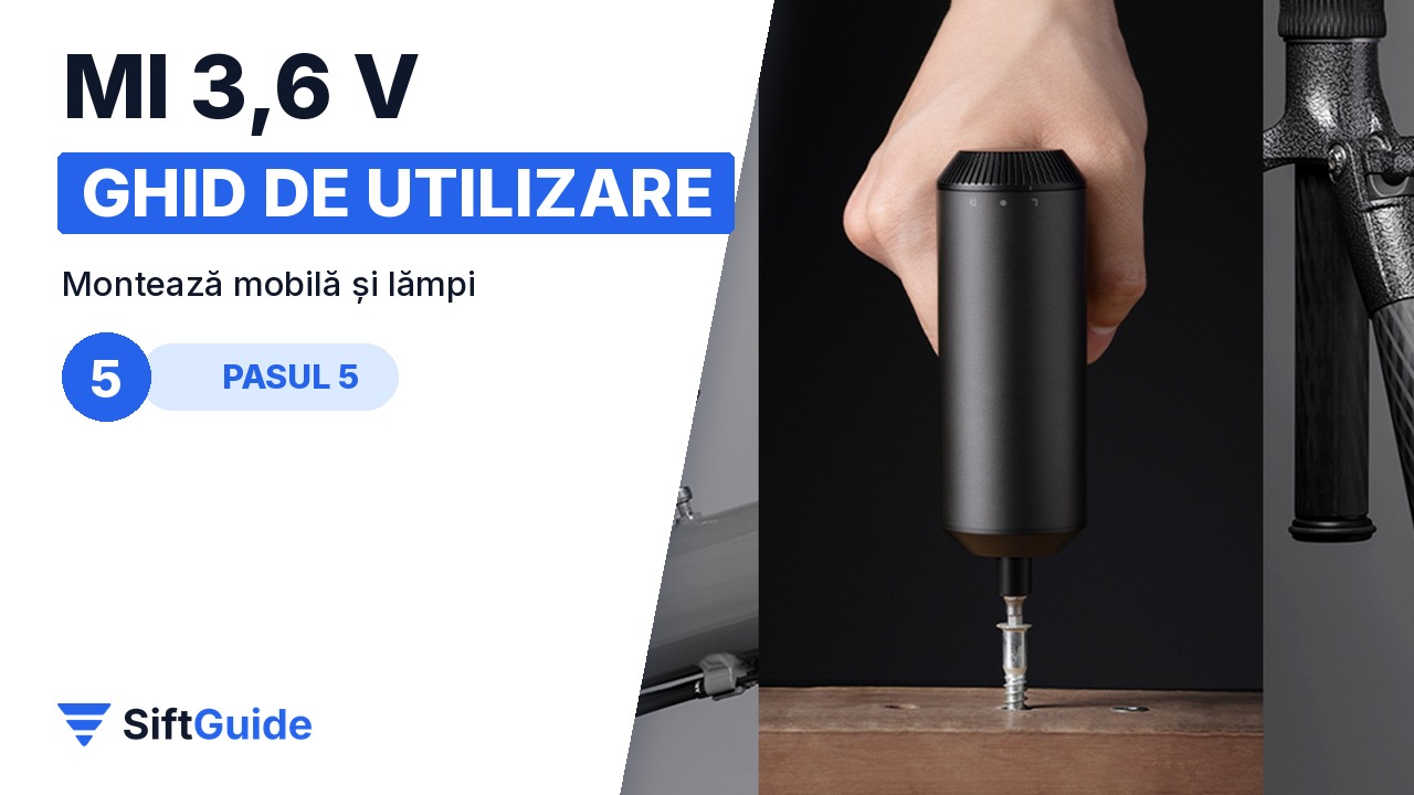 Montaj de mobilier cu șurubelnița Mi cu acumulator