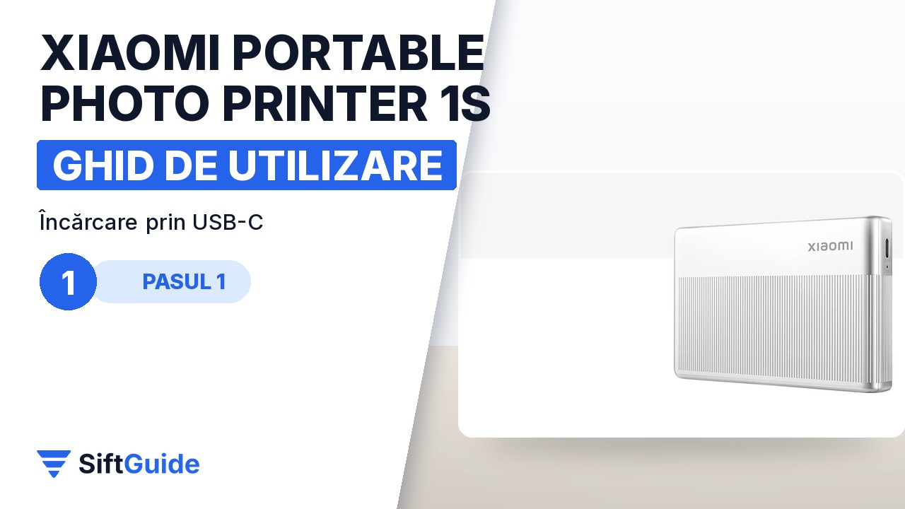 Imprimanta foto portabilă Xiaomi 1S, vedere din lateral
