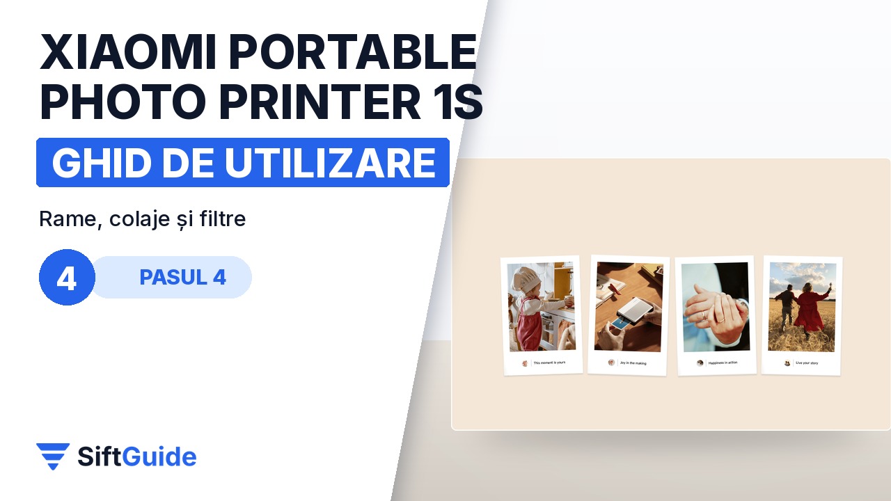 Poze printate cu ramă și inscripție de imprimanta Xiaomi 1S