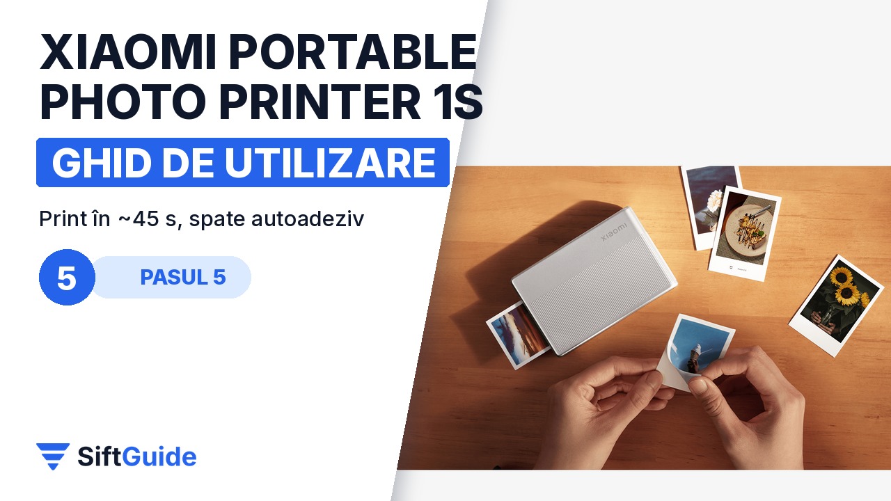 Poze autoadezive printate cu imprimanta Xiaomi 1S