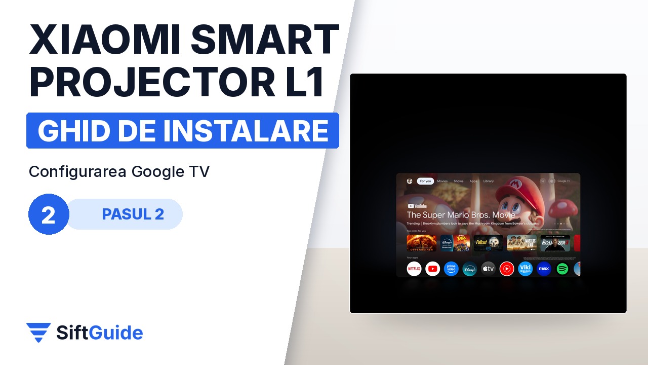 Interfața Google TV proiectată de Xiaomi Smart Projector L1