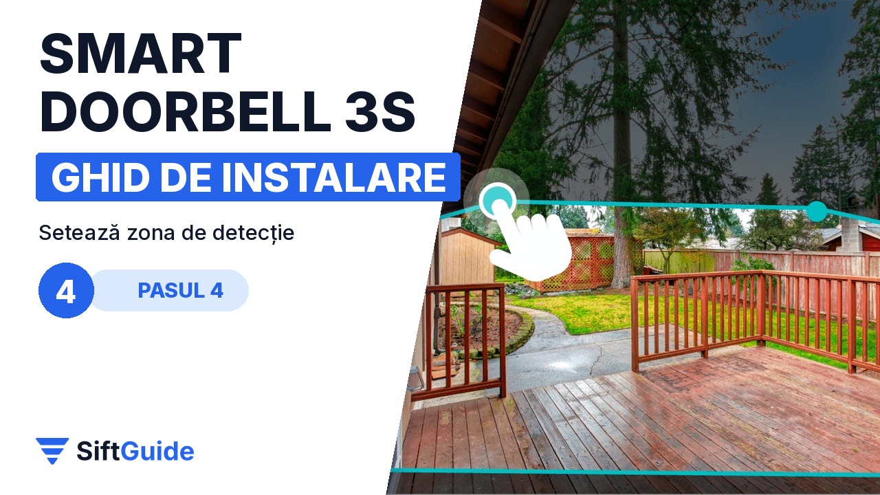 Zona de detecție peste terasa casei în aplicație