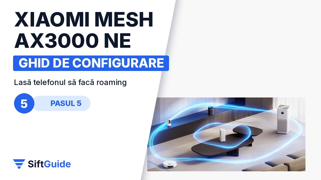 Casă pe două niveluri cu acoperire Wi-Fi mesh