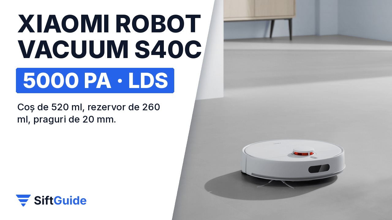 Xiaomi Robot Vacuum S40C într-o cameră luminoasă