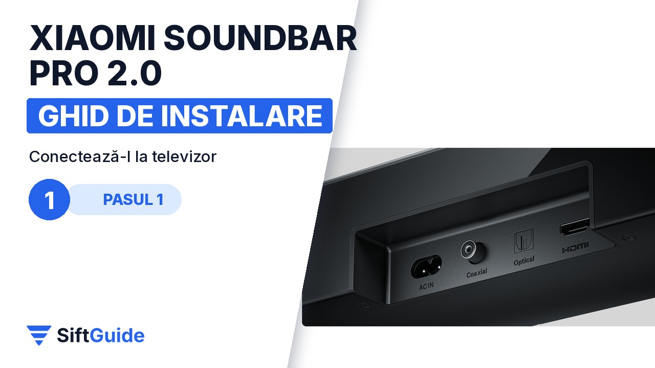 Porturile din spatele soundbarului Xiaomi Soundbar Pro 2.0