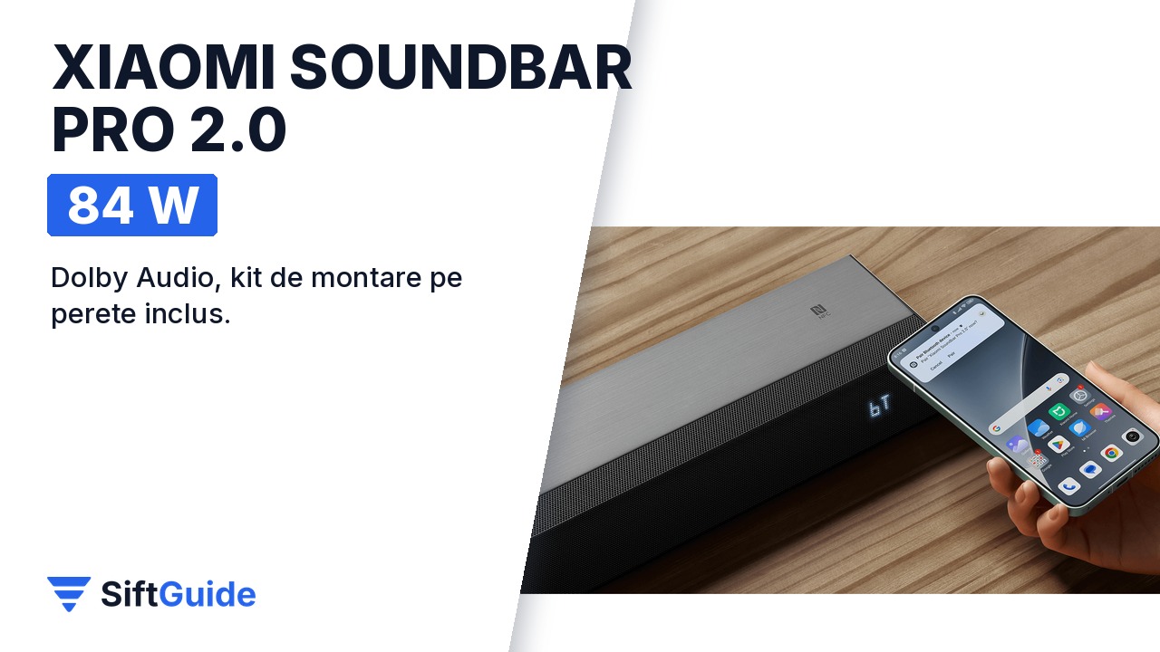Telefon conectat prin Bluetooth la soundbarul Xiaomi Soundbar Pro 2.0